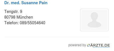Dr med susanne pain