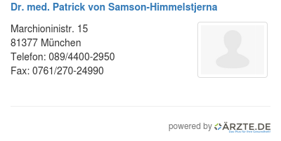 Dr med patrick von samson himmelstjerna