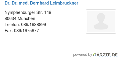 Dr dr med bernhard leimbruckner
