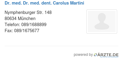 Dr med dr med dent carolus martini