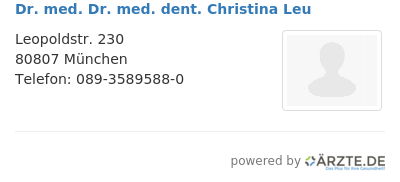 Dr med dr med dent christina leu