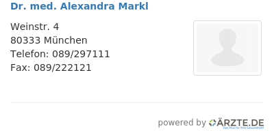 Dr med alexandra markl