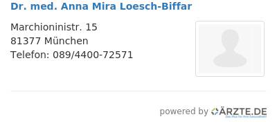 Dr med anna mira loesch biffar