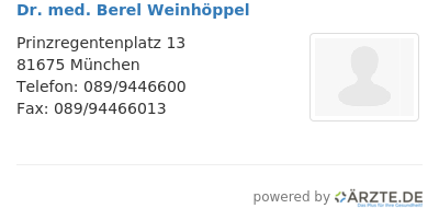 Dr med berel weinhoeppel
