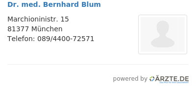 Dr med bernhard blum