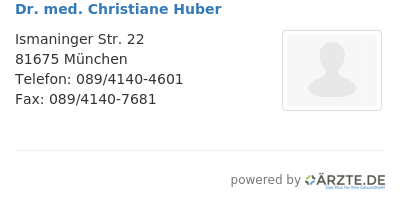 Dr med christiane huber