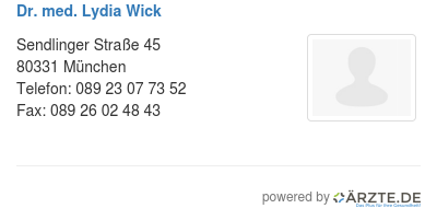 Dr med lydia wick