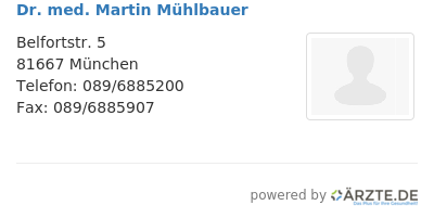 Dr med martin muehlbauer