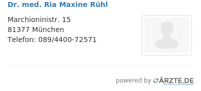 Dr med ria maxine ruehl