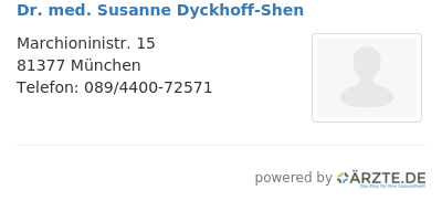 Dr med susanne dyckhoff shen
