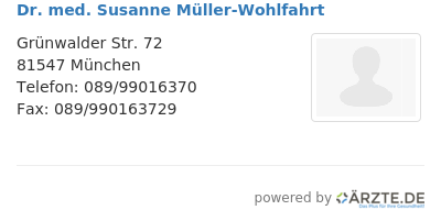Dr med susanne mueller wohlfahrt