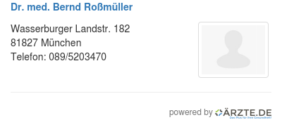 Dr med bernd rossmueller 519874