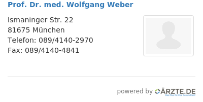 Prof dr med wolfgang weber