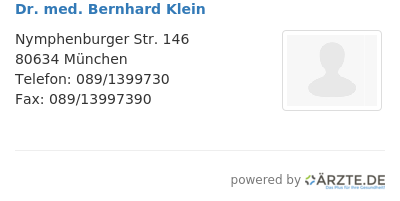 Dr med bernhard klein