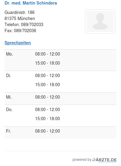 Dr med martin schindera