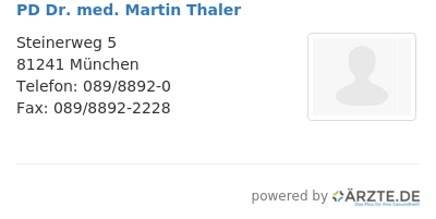Pd dr med martin thaler