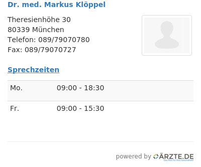 Dr med markus kloeppel
