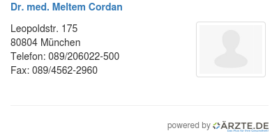 Dr med meltem cordan