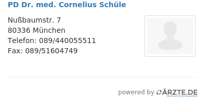 Pd dr med cornelius schuele