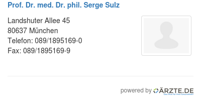 Prof dr med dr phil serge sulz