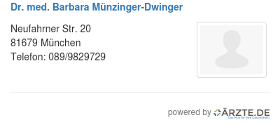 Dr med barbara muenzinger dwinger