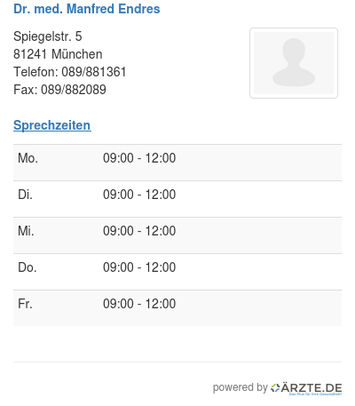 Dr med manfred endres