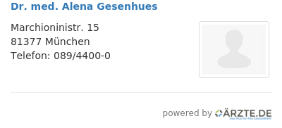 Dr med alena gesenhues