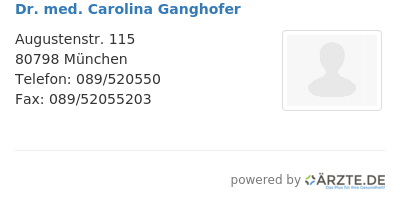 Dr med carolina ganghofer