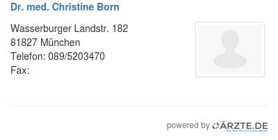 Dr med christine born