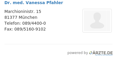 Dr med vanessa pfahler