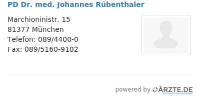 Pd dr med johannes ruebenthaler