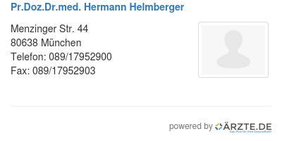 Pr doz dr med hermann helmberger