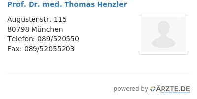 Prof dr med thomas henzler