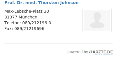 Prof dr med thorsten johnson