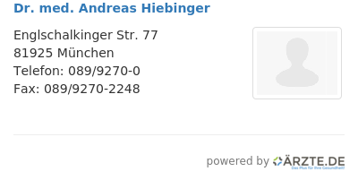 Dr med andreas hiebinger