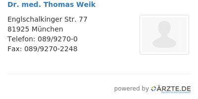 Dr med thomas weik