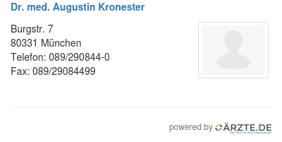 Dr med augustin kronester