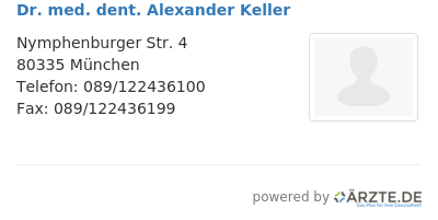 Dr med dent alexander keller