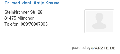 Dr med dent antje krause