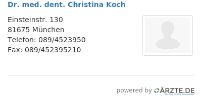 Dr med dent christina koch