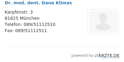 Dr med dent dana klimas