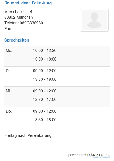 Dr med dent felix jung
