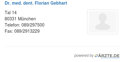 Dr med dent florian gebhart