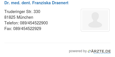 Dr med dent franziska draenert
