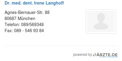 Dr med dent irene langhoff