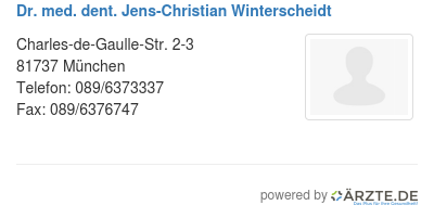 Dr med dent jens christian winterscheidt