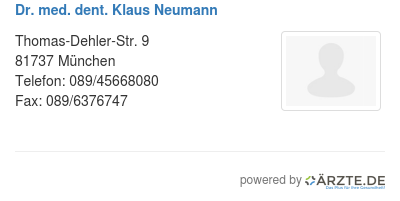 Dr med dent klaus neumann