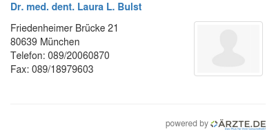 Dr med dent laura l bulst