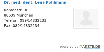 Dr med dent lena poehlmann