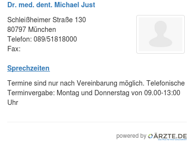 Dr med dent michael just